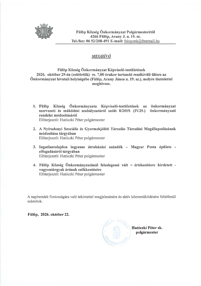 Meghivo 20261029